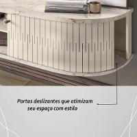 Rack Bancada Suspensa 2 Portas Para Tv De 75" Algarve - Cinamomo Off White