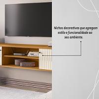 Rack Bancada Suspensa 2 Portas Para Tv De 75" Algarve - Cinamomo Off White - 5