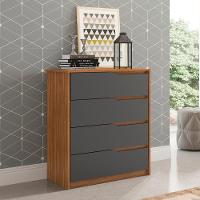 Cômoda 4 Gavetas Parde - Amendola Grafito - 1