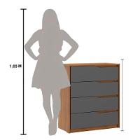 Cômoda 4 Gavetas Parde - Amendola Grafito - 3