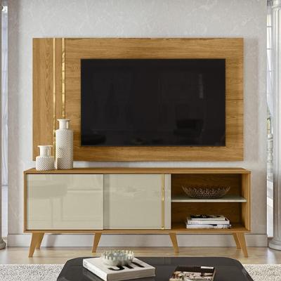 Rack Bancada E Painel Para Tv De 60 Polegadas Cronos - Cumaru Opala