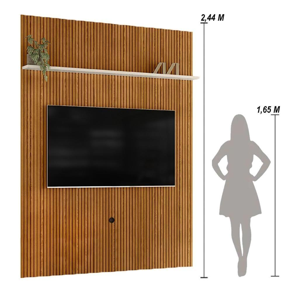 Painel Piso-teto 1 Prateleira New Interlagos - Cinamomo Off White - 3