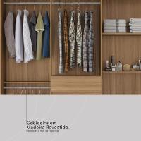 Guarda Roupa Casal 8 Portas Com Espelho E 2 Gavetas Paranaguá - Amêndola Touch - 8