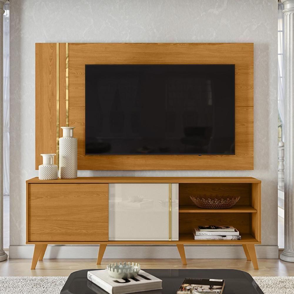Rack Bancada E Painel Para Tv De 60 Polegadas Cronos - Cinamomo Off White - 1