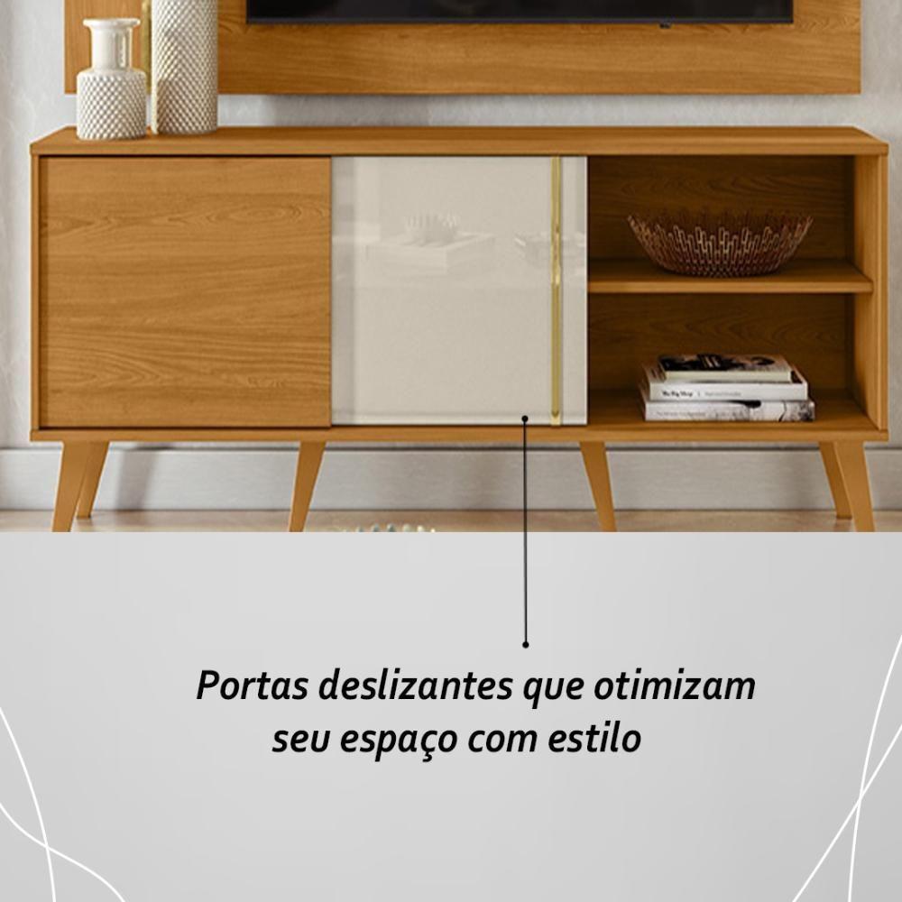 Rack Bancada E Painel Para Tv De 60 Polegadas Cronos - Cinamomo Off White - 6