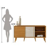 Rack Bancada E Painel Para Tv De 60 Polegadas Cronos - Cinamomo Off White