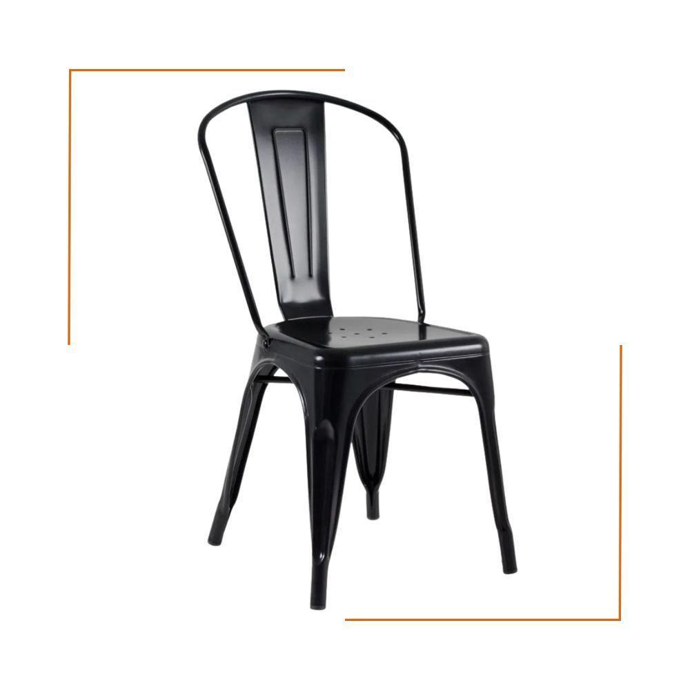Kit 2 Cadeiras Oficial Iron Tolix Preto - 7