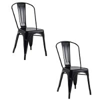 Kit 2 Cadeiras Oficial Iron Tolix Preto - 1