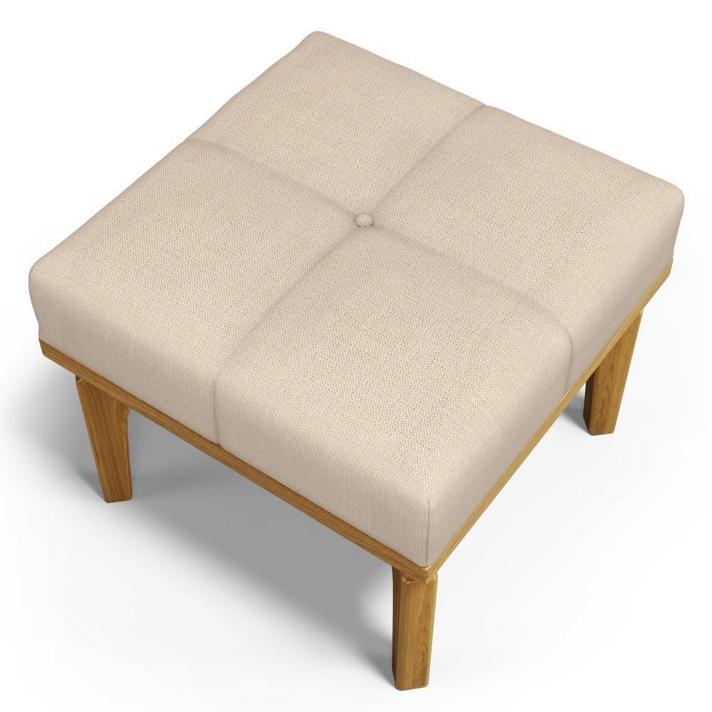 Poltrona De Amamentação Balanço E Puff Base De Madeira Brenda G05 Linho Creme - Mpozenato - 10