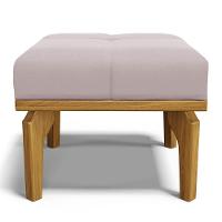 Poltrona De Amamentação Balanço E Puff Base De Madeira Brenda G05 Veludo Rosê - Mpozenato - 9