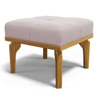 Poltrona De Amamentação Balanço E Puff Base De Madeira Brenda G05 Veludo Rosê - Mpozenato - 10