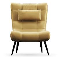 Kit 2 Poltronas Decorativas Para Sala De Estar Com Almofada E Pés Palito Lord Facto Dourado - Ibiza - 7