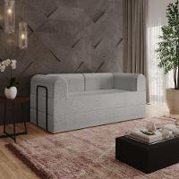 Sofá 2 Lugares Estofado D-plus 160 Cm Monaco - Linho Cinza Linho Cinza - 1