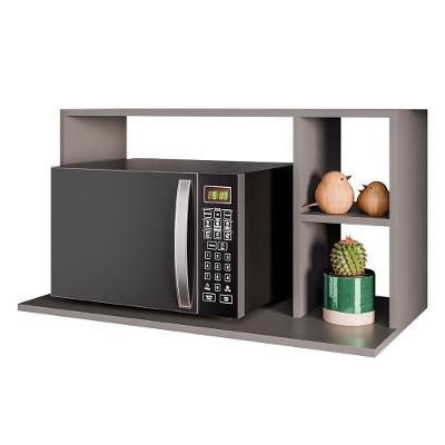 Suporte Micro-ondas Forno Armário Aéreo 80cm 2 Prateleiras Maya M24 Grafite - Mpozenato