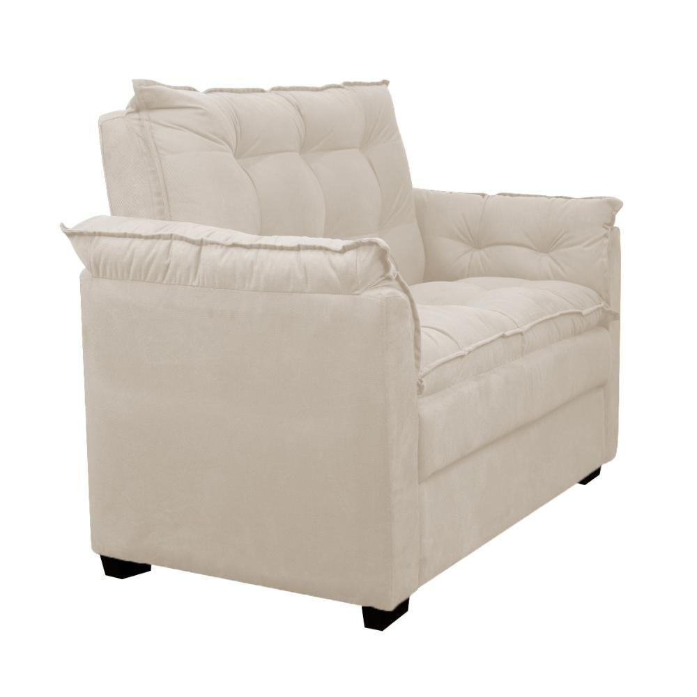 Sofá Confortável 1,40 Pequeno Compacto Small Bege - 3