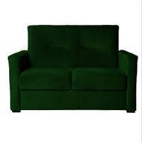 Sofá Pequeno 2 Lugares 1,35 Porta Controle No Braço Alice Verde