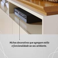 Rack Bancada 3 Gavetas Tvs Até 75 Polegadas Selene - Cinamomo Off White - 7