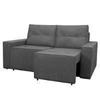 Sofá Retrátil 2 Lugares 1,80 Confortável Polo Cinza - 1