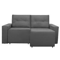 Sofá Retrátil 2 Lugares 1,80 Confortável Polo Cinza - 2