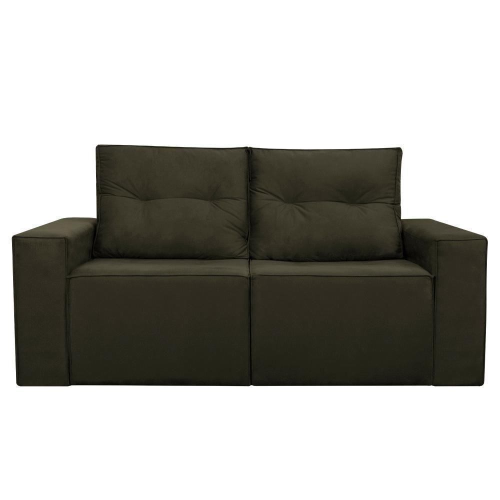 Sofá Retrátil 2 Lugares 1,80 Confortável Polo Marrom - 4