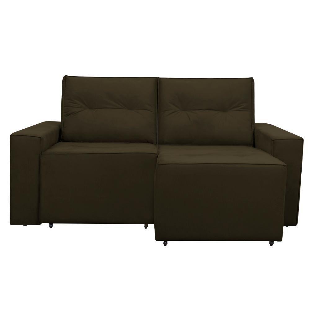 Sofá Retrátil 2 Lugares 1,80 Confortável Polo Marrom Escuro - 5