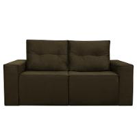 Sofá Retrátil 2 Lugares 1,80 Confortável Polo Marrom Escuro - 2