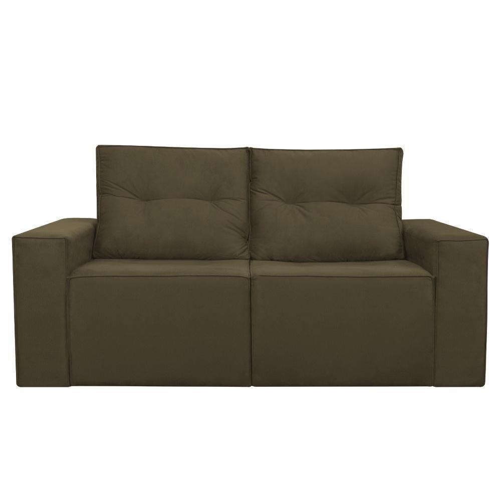 Sofá 1,80 Moderno 2 Lugares Confortável Onix Claro Marrom Claro - 2