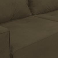 Sofá 1,80 Moderno 2 Lugares Confortável Onix Claro Marrom Claro