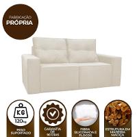 Sofá 1,80 Moderno 2 Lugares Confortável Onix Bege - 2