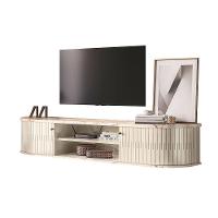 Rack Bancada Suspensa Para Tv 75 Polegadas 183cm Onix Calacata-off White - Pallazio - 1