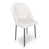 Kit 2 Cadeiras Poltrona De Jantar Ariel Suede Pés De Ferro Preto - Pallazio Cor Azul Marinho - 3