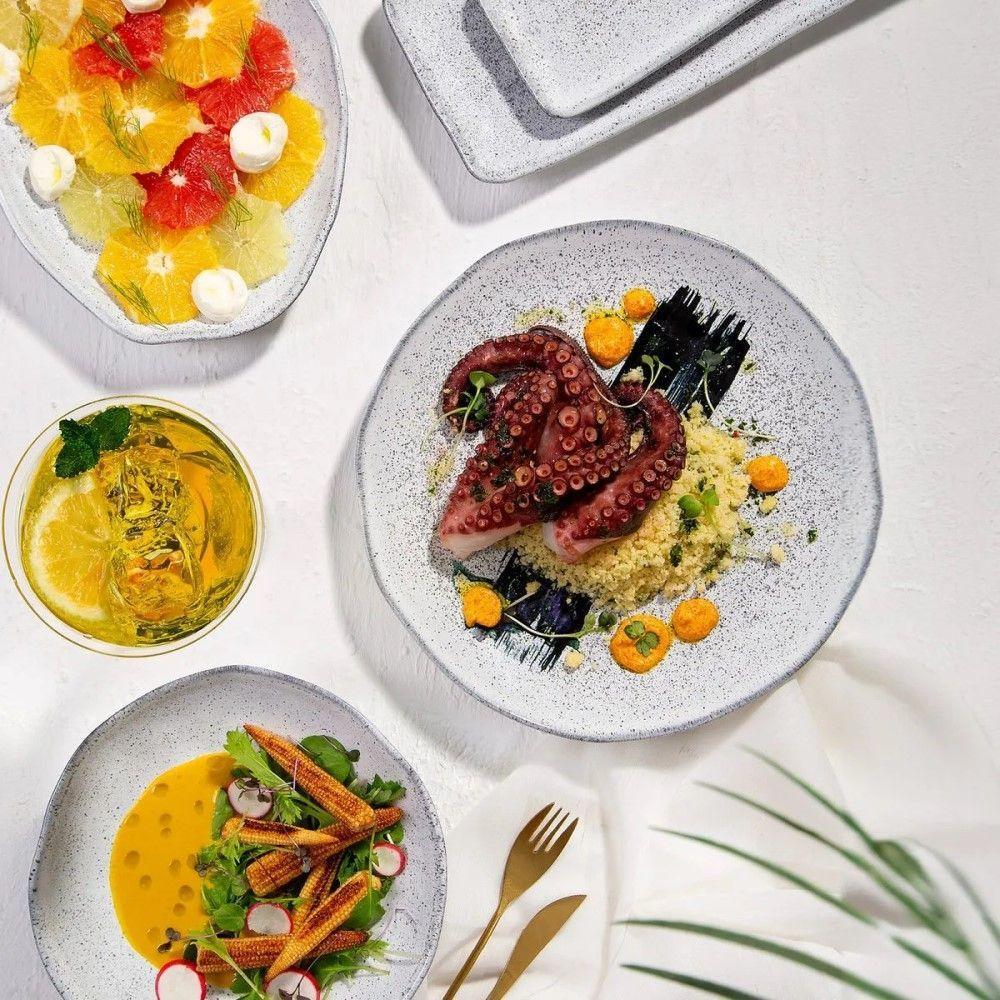 Conjunto De Pratos Rasos 06 Peças Orgânico Echo Porto Brasil - 5