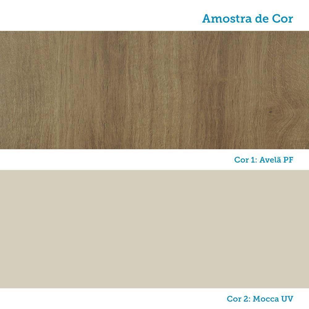 Paneleiro 70cm 4 Portas Com 1 Nicho Microondas Isis Luciane Avelã-mocca Laca - 6