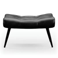 Kit Poltrona E Puff Para Sala De Estar Com Almofada E Pés Palito Lord Sintético Preto - Ibiza - 9