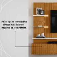 Painel Bancada Suspensa Com Led 3 Portas Atena - Cinamomo Off White - 6