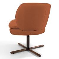 Kit 2 Poltronas Decorativas Melissa Base Xis Giratória Veludo C-262 Telha - Domi - 5