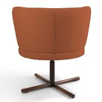 Kit 2 Poltronas Decorativas Melissa Base Xis Giratória Veludo C-262 Telha - Domi - 6