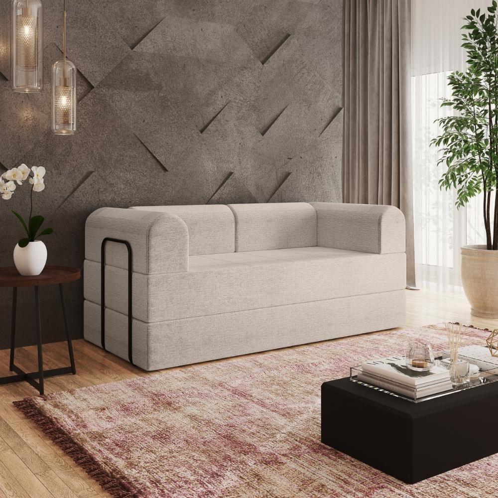 Sofá 2 Lugares Estofado D-plus 160 Cm Monaco - Linho Bege Linho Bege - 1