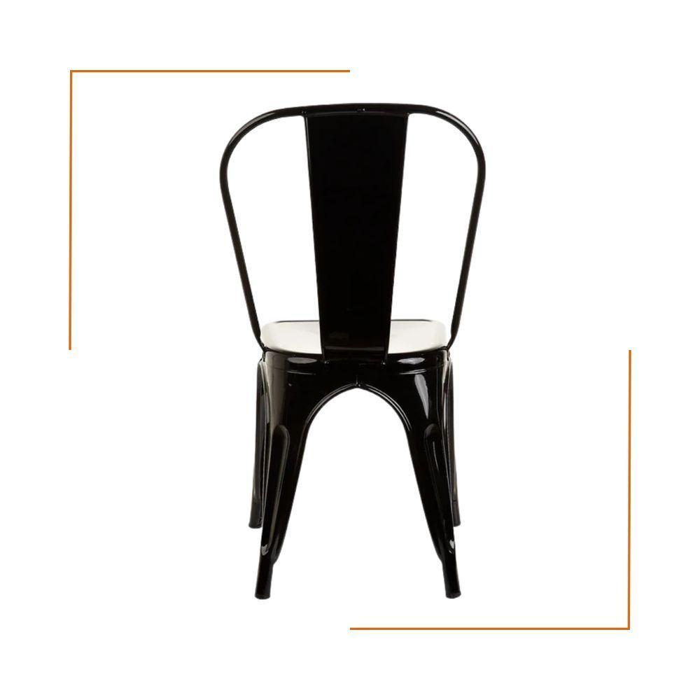 Kit 6 Cadeiras Oficial Iron Tolix Preto - 6