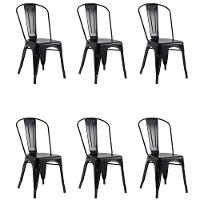 Kit 6 Cadeiras Oficial Iron Tolix Preto - 1