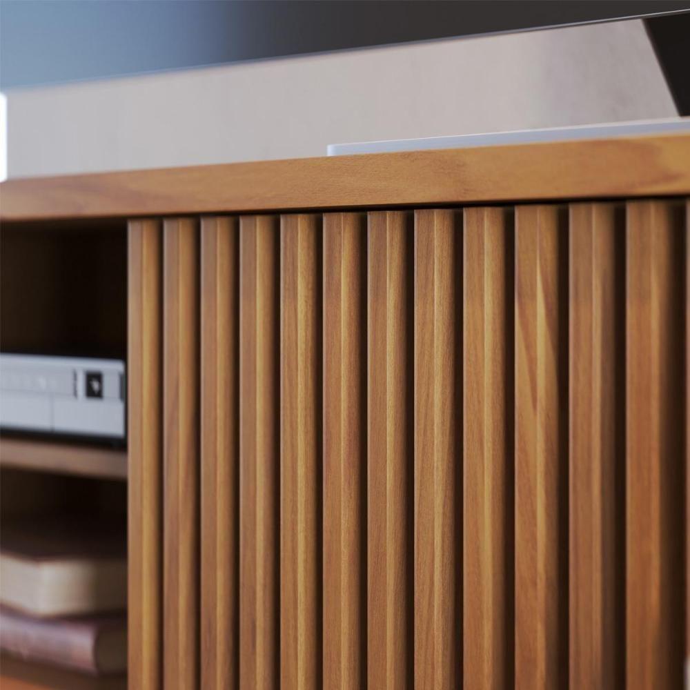 Rack Bancada 1 Portas 2 Gavetas Veneza - Freijó Off White Matte - 8