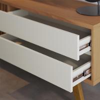 Rack Bancada 1 Portas 2 Gavetas Veneza - Freijó Off White Matte - 7