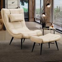 Kit Poltrona E Puff Para Sala De Estar Com Almofada E Pés Palito Lord Facto Bege - Ibiza - 2