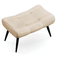 Kit Poltrona E Puff Para Sala De Estar Com Almofada E Pés Palito Lord Facto Bege - Ibiza - 10