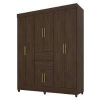 Guarda Roupa Casal 8 Portas E 2 Gavetas Paranaguá - Ébano Touch - 10