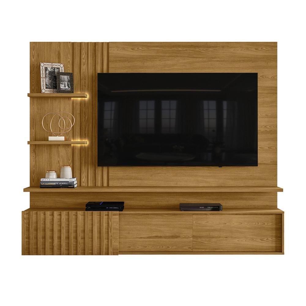 Painel Bancada Suspensa Com Led 3 Portas Atena - Cumaru Cumaru - 7