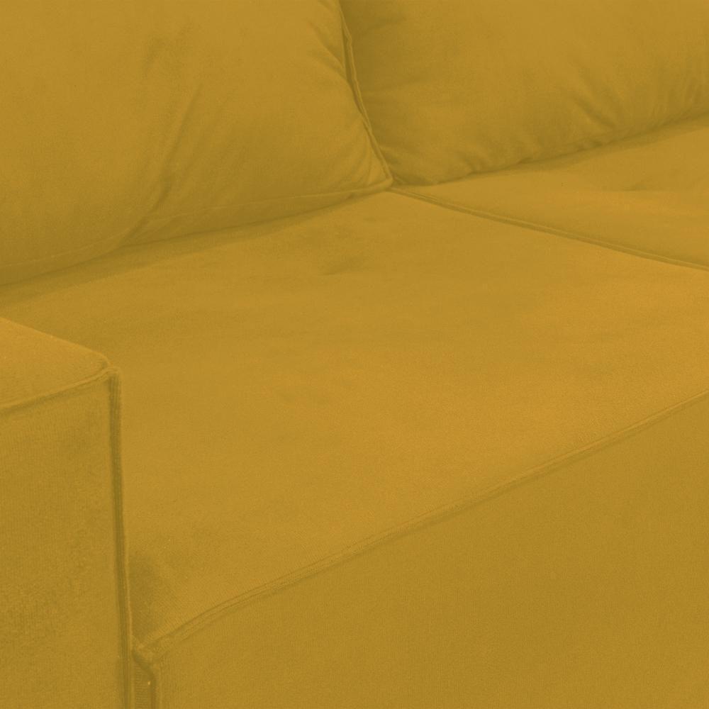 Sofá 1,80 Moderno 2 Lugares Confortável Onix Amarelo - 4