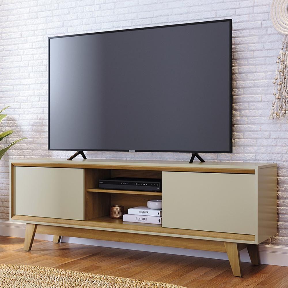 Rack Bancada 2 Portas Tvs Até 65 Polegadas Atlas - Cumaru Opala - 1