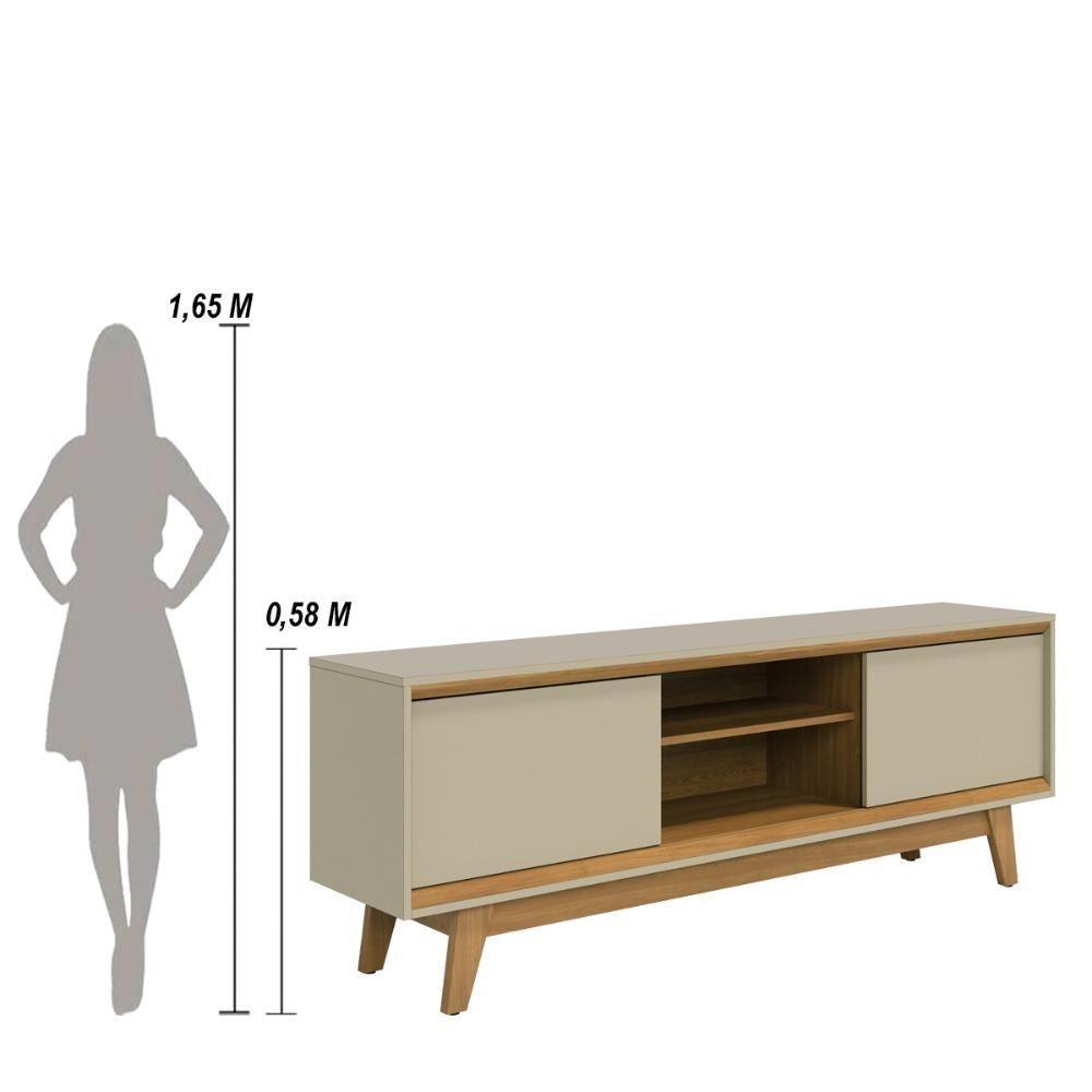 Rack Bancada 2 Portas Tvs Até 65 Polegadas Atlas - Cumaru Opala - 3