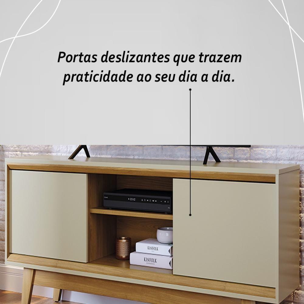 Rack Bancada 2 Portas Tvs Até 65 Polegadas Atlas - Cumaru Opala - 5